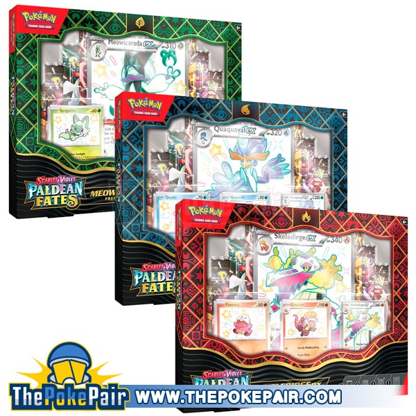 ThePokePair.com - Pokemon Paldean Fates ex Premium Collection (Set of 3)