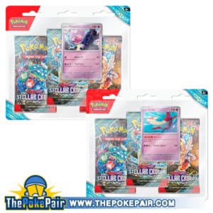 ThePokePair.com - Pokemon SV07 Stellar Crown 3-Pack Blister (Set of 2)